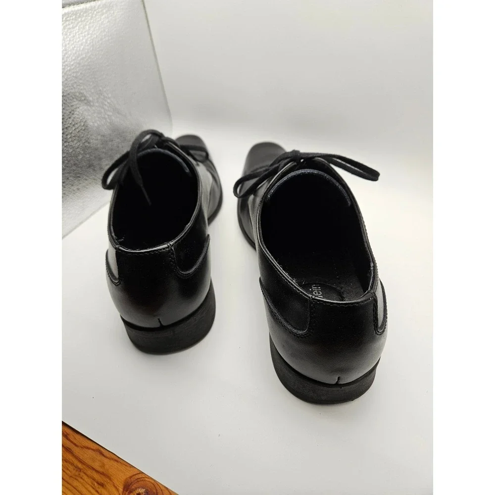 Calvin Klein Bram Black Diamond Textured Cap‎ Toe Oxford Dress Shoes 34F4280 9.5